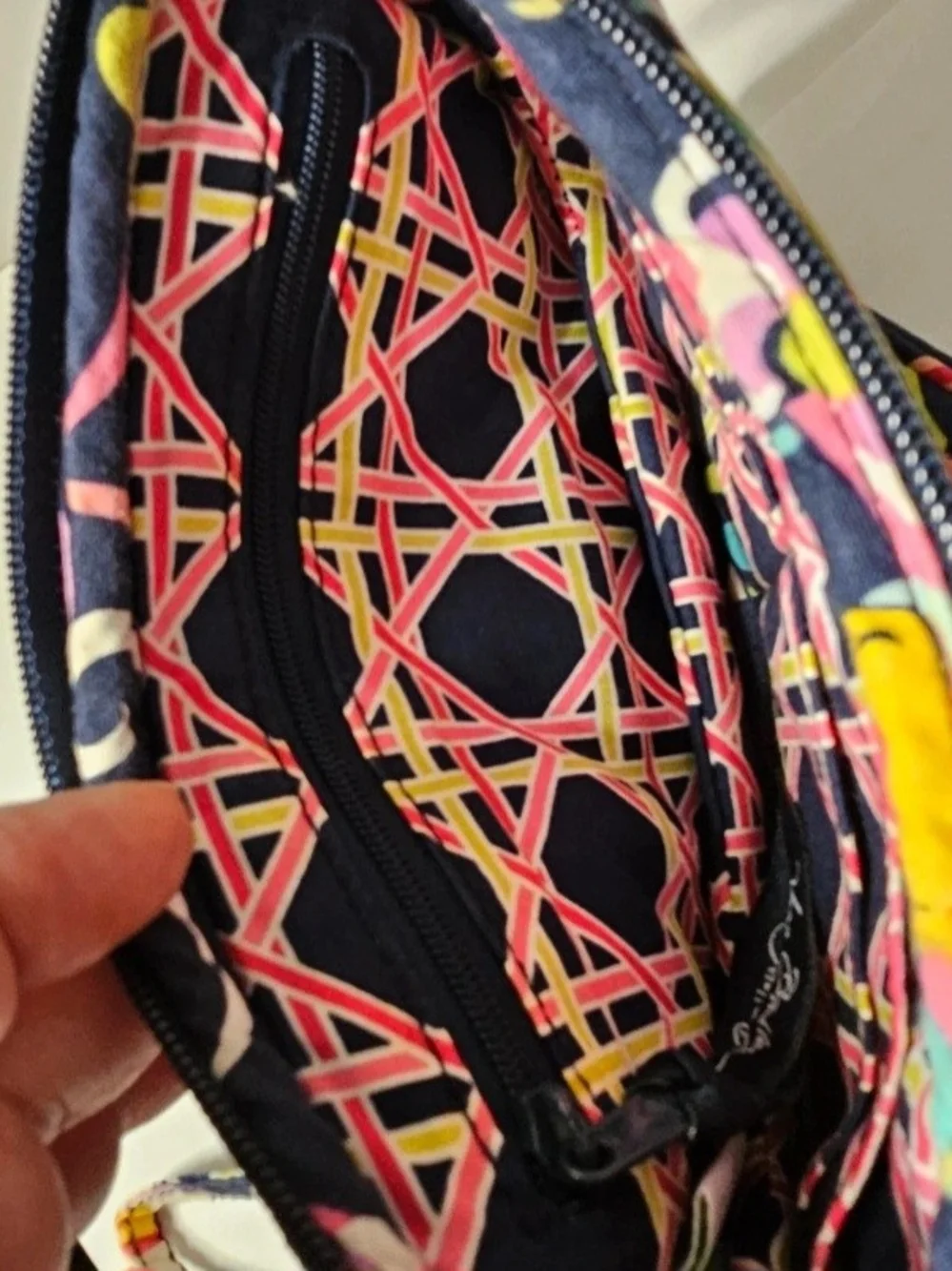 Vera Bradley Navy Floral Quilted Wristlet and Case Set